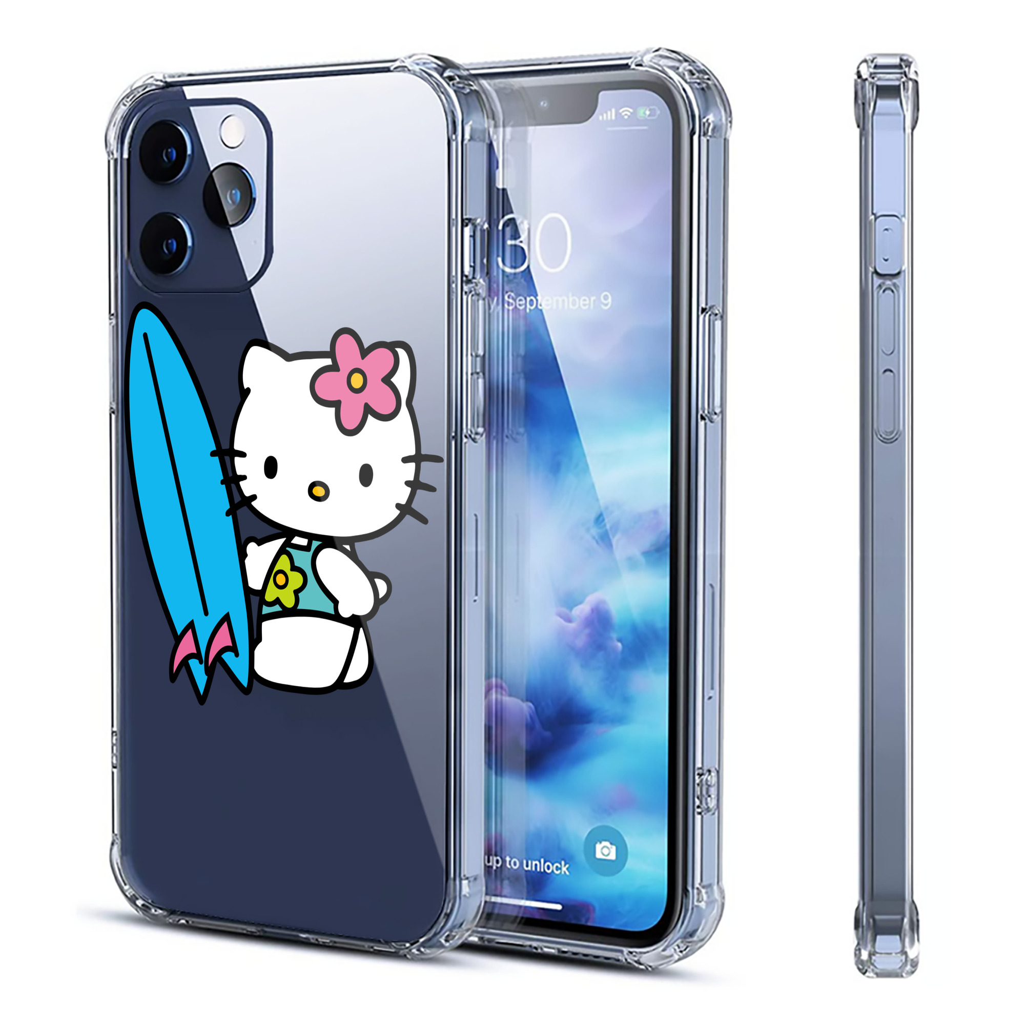 （画像用） Hello Kitty ハローキティ 【iPhone 12シリーズ対応】透明スマホケース（クリアソフトケース）